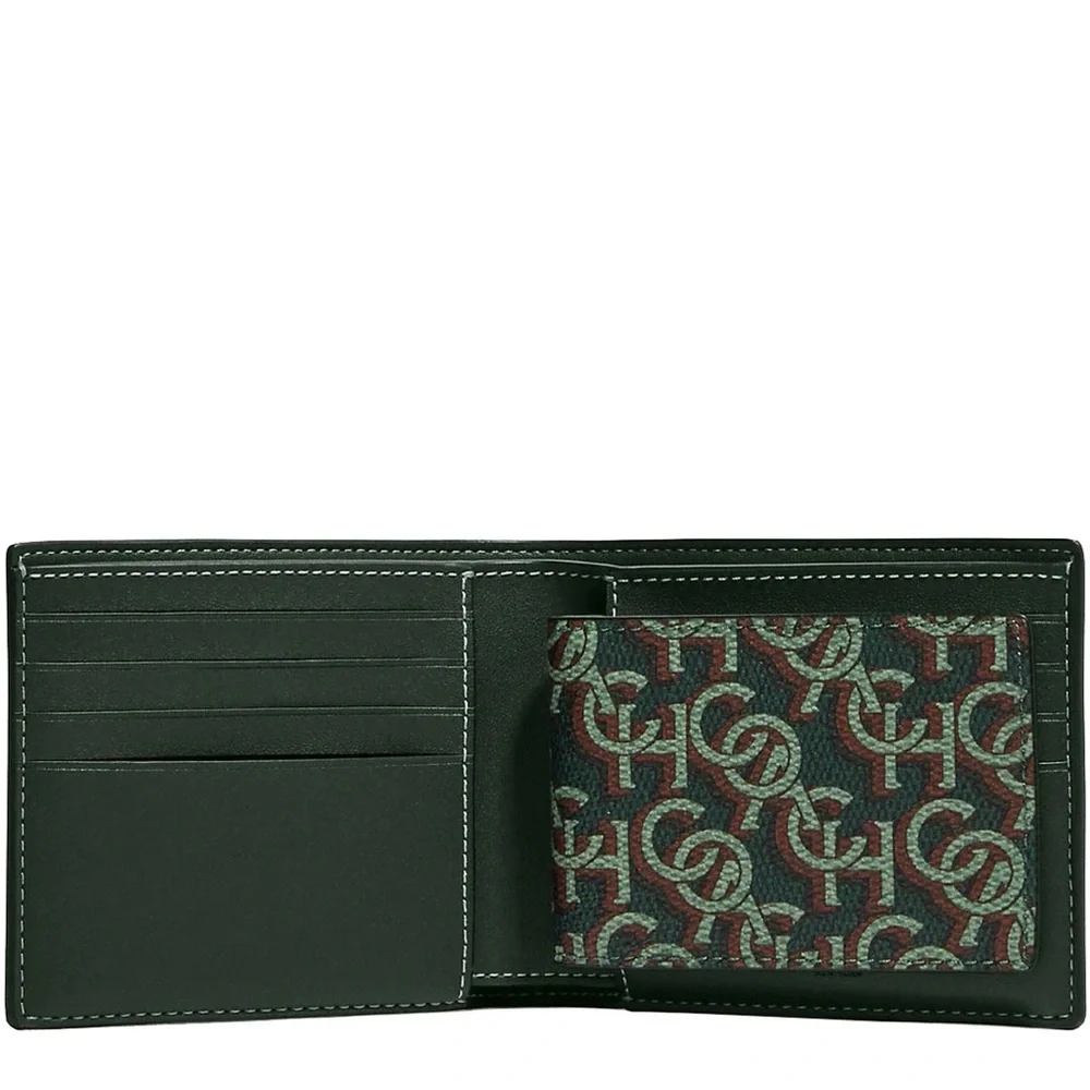 Coach 3 In 1 Wallet With Coach Monogram Print in Amazon Green CF134 Amazon Green